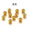 Cuentas CCB redondas cuentas sueltas chapado en oro columna espaciadora cuentas con agujero recto color conservante oro rosa accesorios para joyería DIY