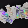 Etiqueta de Cristal Pegatina de Transferencia UV Pegatina de Código QR Corte Personalizado de Palabra Estampado en Caliente Caja de Empaque Logo Transparente Personalizado