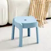 Taburete pequeño de plástico engrosado, taburete pequeño para el hogar, taburete redondo para adultos, taburete apilable para mesa de café, taburete antideslizante para baño, taburete para niños