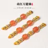 Acessórios DIY Eixo Universal Vermelho Sul Agata Pulseira Colar DIY Tecido à Mão Contas de Buda Joias Acessórios de Contas