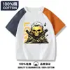 Camiseta Delta Force Ropa Infantil Manga Corta Niños Camisa Dragón Media Manga Rosa Grabada en Oro Top de Algodón Puro