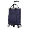 Carrito de compras de gran capacidad con ruedas giratorias silenciosas plegables, impermeable y resistente al desgaste, carrito de compras portátil para supermercado, personalizable