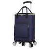 Carrito de Compras Pequeño Carrito de Arrastre Carrito Plegable Telescópico con Barra de Arrastre Rueda Universal Carrito de Arrastre Manual Remolque Carrito de Compras Portátil para Conservar Frescura Hogar