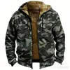 Sudadera con capucha de impresión 3D y digital con elementos multicolores transfronterizos, forro marrón, chaqueta de algodón