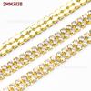 Direto da fábrica 3mm double-row cor strass cadeia densa garra cadeia de roupas sapato saco decoração cristal diamante jóias acessórios
