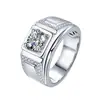 Anillo para hombre de estilo coreano dominante con incrustaciones de diamantes, cita de ángel, imitación de moissanita, con lujoso diamante de ángel de 2 quilates, anillo atrevido