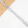 Venta Directa de Fábrica en Stock Encaje de Hilo Dorado y Plateado de 2.8 cm con Tres Flores Figura de Ocho Pequeña Accesorios para Ropa Suministros Budistas