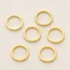 Anel de cobre 18K banhado com cor de ouro real que preserva a cor anel fechado DIY feito à mão círculo de acabamento colar brincos pulseira anel de conexão de acabamento