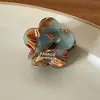 Nuevo Pinza de Garra Estilo Francés para Verano, Pinza Sencilla para Cola de Caballo Alta, Pinza Pequeña de Acetato, Pinza para Flequillo con Etiqueta Dorada Moderna y Elegante