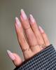 Parche de Manicura Simple Nude Personalizado para Comercio Exterior Francés Almendrado de Largo Medio Uña Postiza Estilo Ins Removible