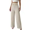 Pantalones de Nuevo Estilo Otoño e Invierno 2026 Color Sólido Metálico de Cintura Alta Pierna Recta Pantalones Largos de Viaje Transfronterizos Europeos y Americanos para Mujer