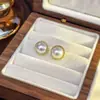 Aretes de Perlas Aguja de Plata de Alta Calidad, Elegantes de Mariposa de Nicho a la Moda, Aretes de Alta Gama, Aretes Versátiles Retro Franceses