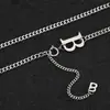 Europeo y Americano Ins Moda Simple Tendencia Elegante Letra B Collar de Acero Inoxidable Popular Accesible Lujo Nicho Cadena para Clavícula Joyería