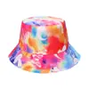 Novo Chapéu de Pescador Comércio Exterior Amazon Viagem Chapéu de Sol Cor Tie-dye Chapéu Bacia Cogumelo Chapéu de Sol Chapéu de Sol de Verão para Mulheres