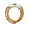 Pulseiras DIY de Círculo Duplo de Sândalo para Homens e Mulheres, Pulseiras, Contas de Rosário, Acessórios de Mão para Stall, Estoque Pronto para Atacado