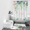 Cortina de Chuveiro para Banheiro Tecido Impermeável Impressão Digital Simples Cortina de Banheiro Cortina de Chuveiro Personalizável Conjunto de Cortinas Impermeáveis e Resistentes a Mofo
