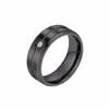 Anillo de Acero de Titanio de Moda para Hombre, Anillo de Pareja Popular de Gama Alta con Circonita Micro-Pavimentada, Joyería de Mano Transfronteriza Europea y Americana al por Mayor