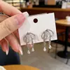Serie Mariposa Estilo Fresco Pedrería Malla Aretes de Mariposa Tipo Broche de Gama Alta Diseño Nicho Japonés y Coreano de Cuento de Hadas