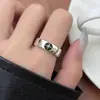 Anillo Vintage Desgastado de Cruz y Rueda de Barco para Mujer, Diseño de Nicho, Estilo Nuevo, Sensación de Alta Gama, Anillo Abierto Ajustable Versátil para Mujer
