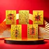 Pegatinas Personalizadas de Oro Puro 999 para Teléfono, Pegatinas de Lámina de Oro de 2mg con Logo Personalizado, Láminas de Oro Atractoras de Riqueza para Venta al por Mayor