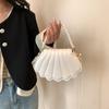 Bolsa tiracolo simples da moda 2024 verão nova bolsa feminina estilo coreano bolsa de ombro estilosa cor sólida bolsa de concha da moda