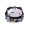 Gato de la Suerte Cerámico Colorido Gato Lindo de Cerámica Pintado Pulsera DIY Bolsa con Cuentas Decoración Llavero Colgante