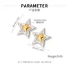 Pendientes de Estrella de Cinco Puntas Europeos y Americanos Transfronterizos Simples y Versátiles Acero de Titanio Moda Femenina Diseño de Nicho Pendientes de Acero Inoxidable Joyería