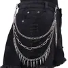 Cadena para la cintura con calavera de metal estilo hip-hop punk, multicapa, decorativa para pantalones, estilo europeo y americano, personalizada, moderna y genial.