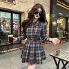 (En stock)Conjunto de Dos PiezasCamisa a Cuadros Estilo Coreano 2026 Top de Diseñador + Conjunto de Falda D10361