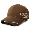 Gorra de béisbol bordada con letras para hombre, para exteriores, transfronteriza, gorra con visera para protección solar, sombrero versátil de moda nuevo para primavera y otoño