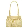 Bolsa grande da moda estilo coreano para mulheres, nova moda 2026 bolsa plissada nuvem, bolsa de ombro simples de grande capacidade