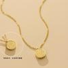 Collar Decorativo Minimalista de Acero de Titanio para Mujer Cadena de Clavícula Nicho 2023 Nuevo Estilo Color Libre Colgante de la Fortuna Doble Cara