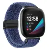 Adecuado para correa Fitbit Versa 4, Sense bucle tejido de nailon con cierre magnético de metal Versa 2