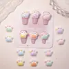 Decoraciones para Uñas de Pata de Gato de Dibujos Animados Grandes Adornos Pequeños de Resina Lindos Accesorios DIY Pegamento de Crema Funda de Teléfono Accesorios para Uñas