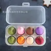 Huevo de poliuretano hidrofílico para maquillaje de belleza Q elástico no absorbe el polvo delicado suave doble uso seco y húmedo juego de bolas de maquillaje