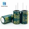 Capacitor Eletrolítico de Alumínio Green Gold 63V220Uf 10*16/17/20mm Alta Frequência Baixa Resistência 220Uf 63 Disponível em Estoque