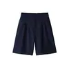 M-8XL pueden ser usados por hombres que pesen hasta 300 jin, pantalones rectos holgados de verano de cinco puntos, talla grande, shorts de traje plisados para hombre