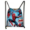 Bolsa con Cordón de Spider-Man para Niños, Bolsa de Almacenamiento con Cordón para Exteriores de Gran Capacidad, Mochila Impresa por Ambos Lados, Bolsa con Cordón 210D