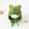 Gorros de otoño e invierno para bebé, estilo coreano, lindos y adorables, diseño de dibujos animados, unisex, para niños, engrosados y de felpa, con protección para los oídos, y diseñados para usar al aire libre para mantenerlos abrigados