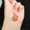 Colgante Fanta Facetado Natural con Brillo Ardiente y Colores Ricos, Incrustado con Piedras Sueltas de 4*5 mm, Plata de Ley 925, Artesanía Fina
