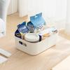 Cesta de almacenamiento de escritorio moderna y sencilla, caja de almacenamiento de plástico PP sin tapa para sala de estar, cocina, tienda departamental, artículos diversos