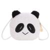 Bolsa de pelúcia estilo coreano fofa mini panda feminina 2024 outono e inverno nova bolsa de corrente transversal de desenho animado bolsa de moedas