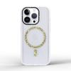 Novo anel magnético com glitter Bor para capa protetora Apple 16Promax capa de celular com cola de gota textura fosca