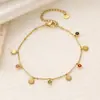 Estrellas, Luna, Amor, Trébol de Cuatro Hojas, Circonita de Colores, Pulsera de Acero de Titanio que No se Desvanece para Mujer, Oro de 18 Quilates, Joyería de Mano Moderna y Versátil