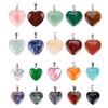 Cor mista amor DIY Acessórios de Pedra pingente de coração de pêssego Acessórios DIY 20 cores um pacote de acessórios cordão para pendurar