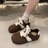 2025 Sapatos Casuais de Cadarço com Salto Baixo, Aumento Interno, Estilo Mori, Moda de Outono, Estilo Japonês, Bico Redondo, Combinação de Cores Elegante