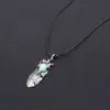 Colgante de Hoja Metálica Más Vendido de Amazon, Diseño de Moda, Collar de Piedras Preciosas, Tendencia Retro Personalizada, Unisex
