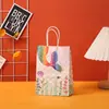 Sacola de Presente de Papel Kraft Unicórnio da Amazon Caixa Lembrancinha de Festa Infantil Feriado Armazenamento Material Ecológico Papel
