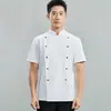 Fangge Youyi Ropa de Trabajo de Chef Manga Corta Delgada Transpirable Verano Cocina Cocina Comedor Catering Ropa de Chef