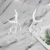 Rena Brilhante Lindo Elk Glitter Veado Mori Transparente Fawn Sobremesa Bolo de Mesa Decoração Ornamentos